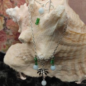 Silver Palm Tree Anklet